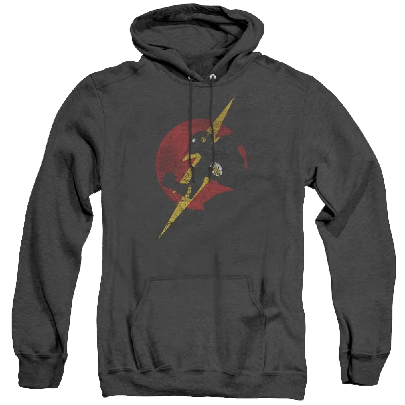 Flash, The Flash Symbol Knockout - Heather Pullover Hoodie Notched Neck Pullover