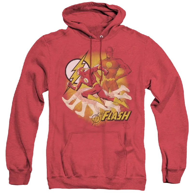 Flash, The Lightning Fast - Heather Pullover Hoodie One Shoulder Top