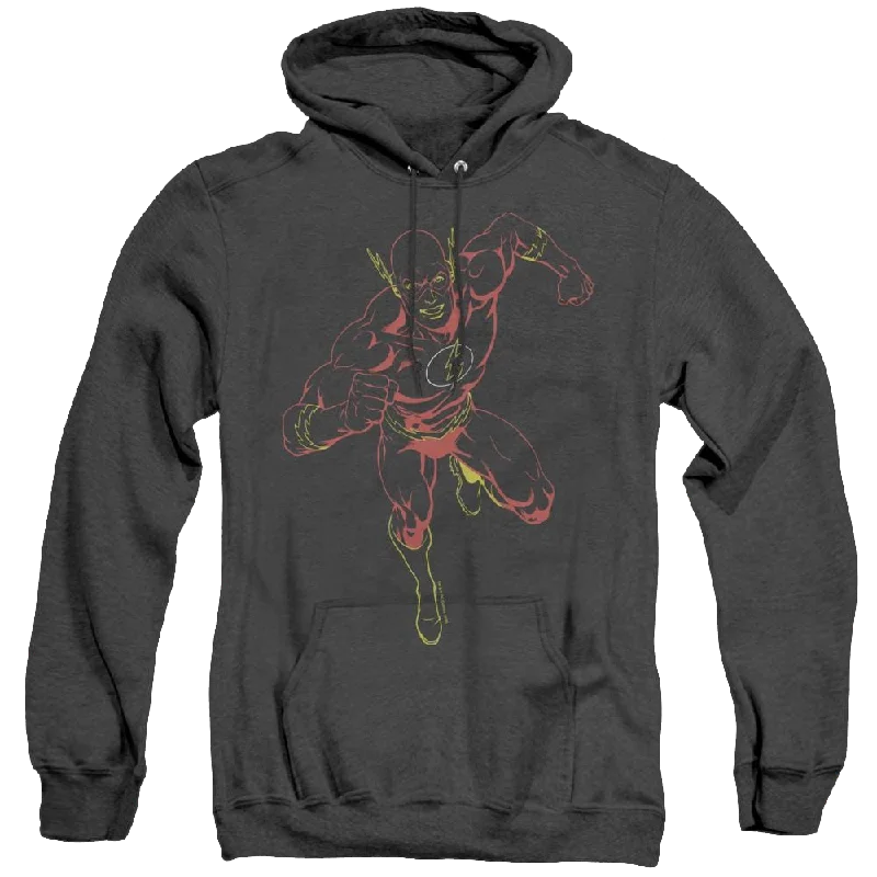 Flash, The Neon Flash - Heather Pullover Hoodie Slouchy Comfort Pullover