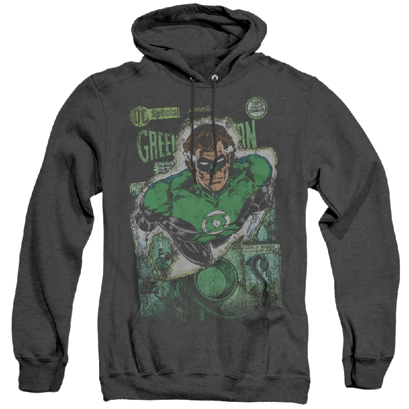 Green Lantern Green Lantern #1 Distress - Heather Pullover Hoodie Box Sleeve Comfort