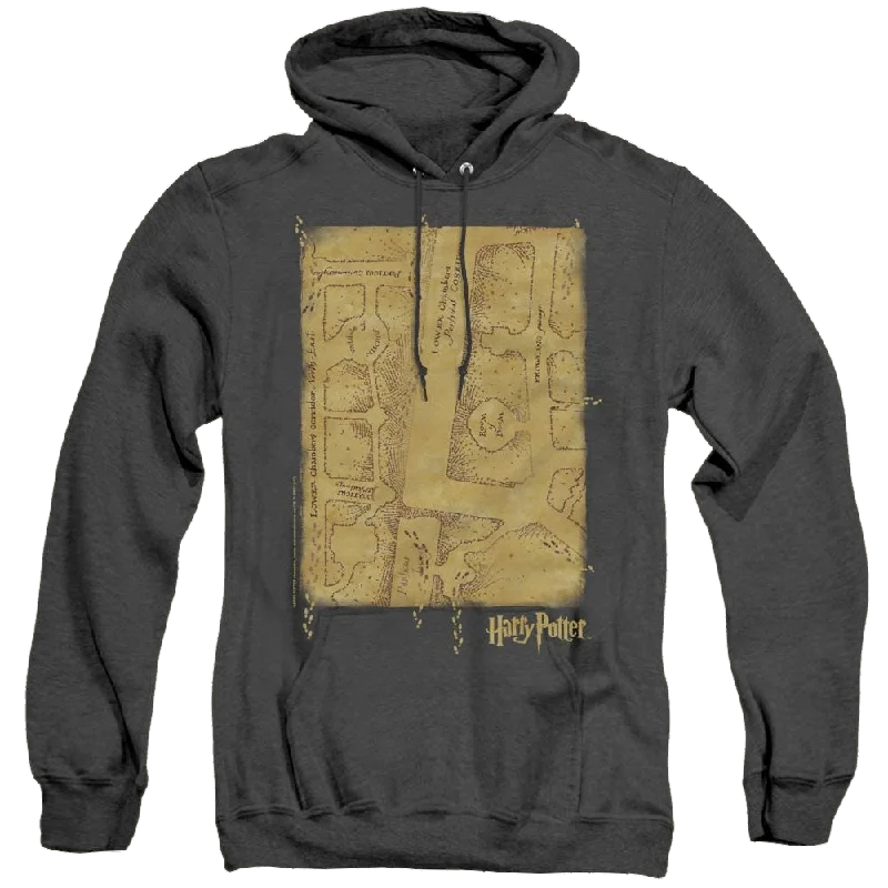 Harry Potter Marauders Map Interior - Heather Pullover Hoodie Surplice Neck Pullover