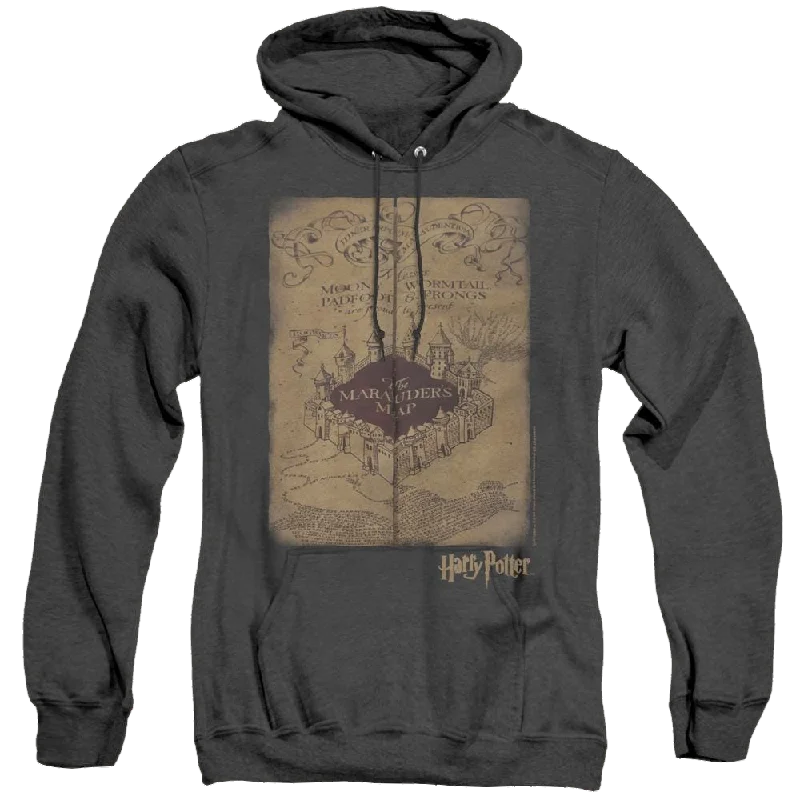Harry Potter Marauders Map - Heather Pullover Hoodie Chunky Knit Pullover