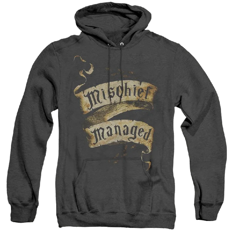 Harry Potter Mischief Managed - Heather Pullover Hoodie Ruffle Neck Pullover