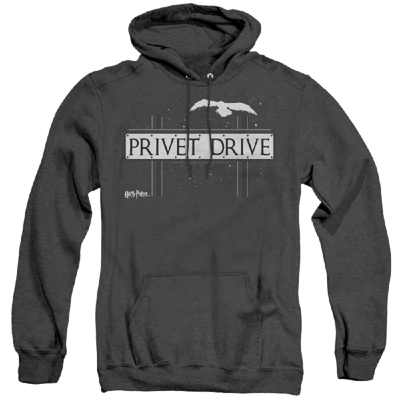 Harry Potter Privet Drive - Heather Pullover Hoodie Bishop Sleeve Elegant