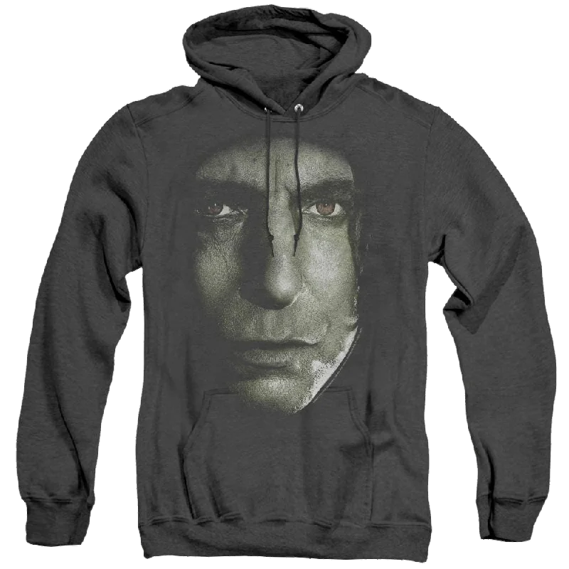 Harry Potter Snape Head - Heather Pullover Hoodie Textured Knit Design