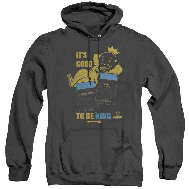 Monopoly Its Good To Be King - Heather Pullover Hoodie Cap Sleeve Casual