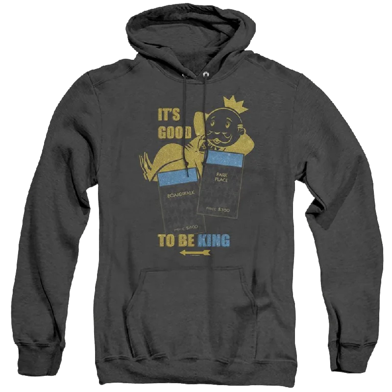 Monopoly It's Good To Be King No Logo - Heather Pullover Hoodie Boyleg Sleeve Pullover