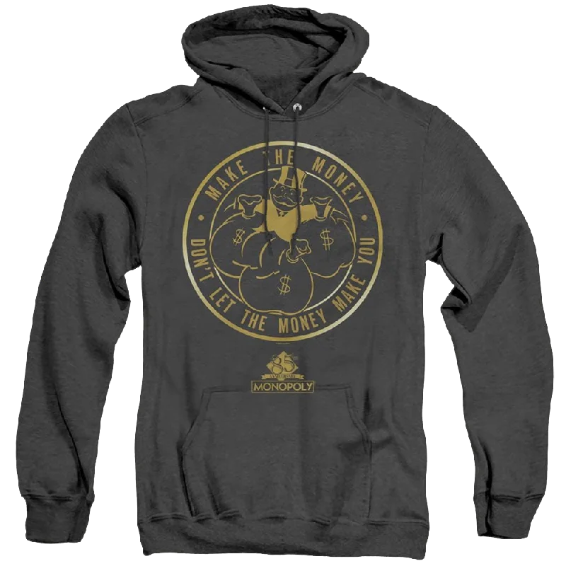 Monopoly Make The Money - Heather Pullover Hoodie Cold Shoulder Design
