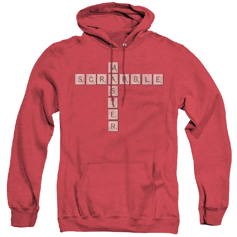 Scrabble Master - Heather Pullover Hoodie Shirred Sleeve Feminine