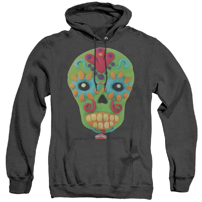 Play-doh Sugar Skull - Heather Pullover Hoodie Gathered Sleeve Pullover