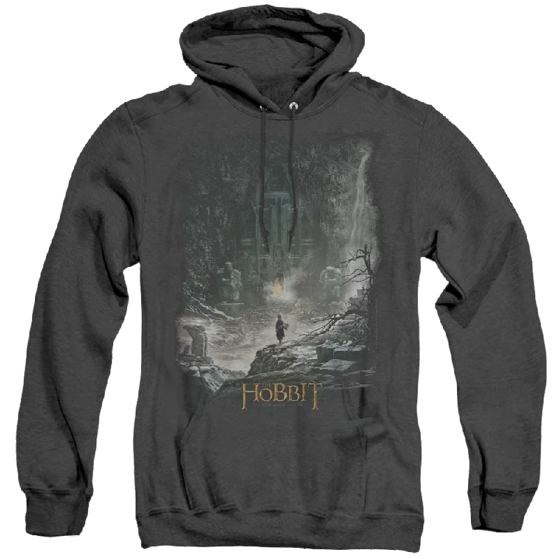 Hobbit Movie Trilogy, The At Smaugs Door - Heather Pullover Hoodie Wide Sleeve Pullover Hobbit Movie Trilogy, The At Smaugs Door - Heather Pullover Hoodie Wide Sleeve Pullover