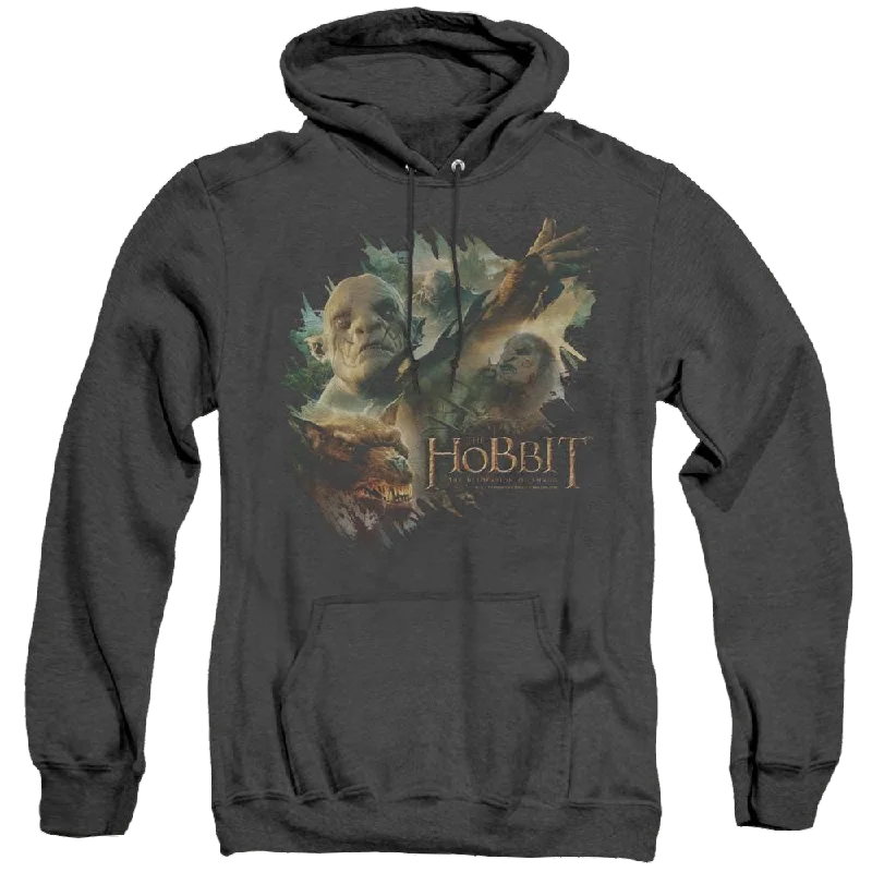 Hobbit Movie Trilogy, The Baddies - Heather Pullover Hoodie Solo Sleeve Pullover