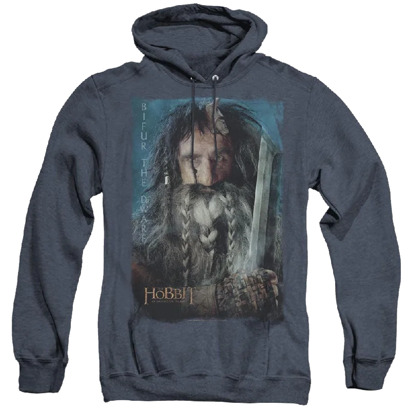 Hobbit Movie Trilogy, The Bifur - Heather Pullover Hoodie Boat Neck Sweater