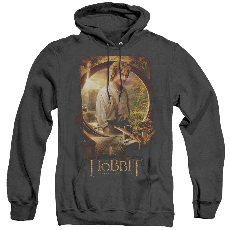 Hobbit Movie Trilogy, The Bilbo Poster - Heather Pullover Hoodie Crew Neck Wool