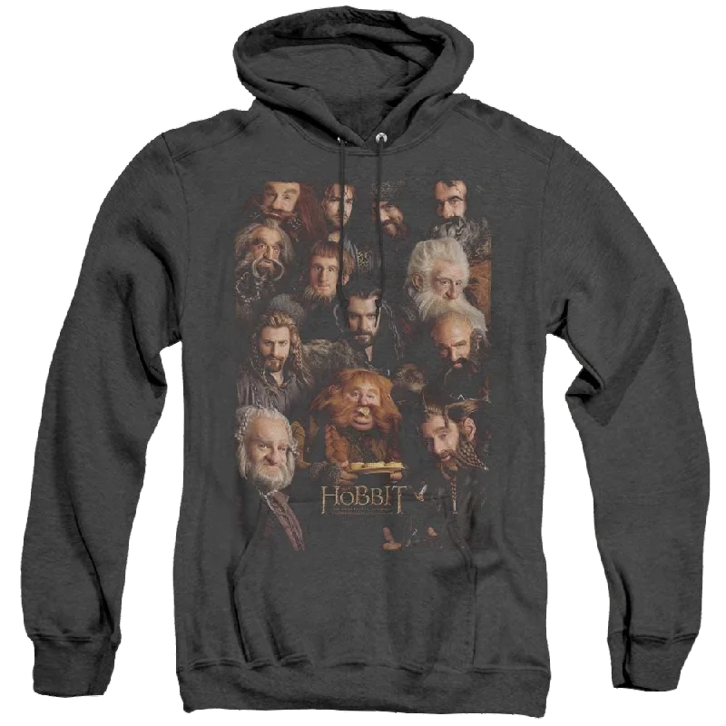 Hobbit Movie Trilogy, The Dwarves Poster - Heather Pullover Hoodie Crew Neck Wool