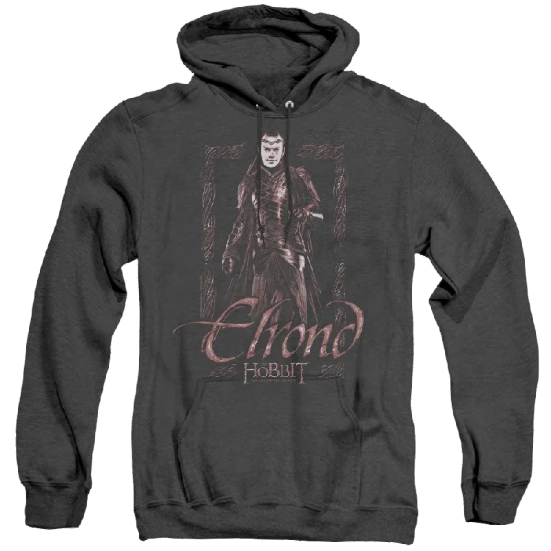 Hobbit Movie Trilogy, The Elrond Stare - Heather Pullover Hoodie Scalloped Neck Pullover Hobbit Movie Trilogy, The Elrond Stare - Heather Pullover Hoodie Scalloped Neck Pullover