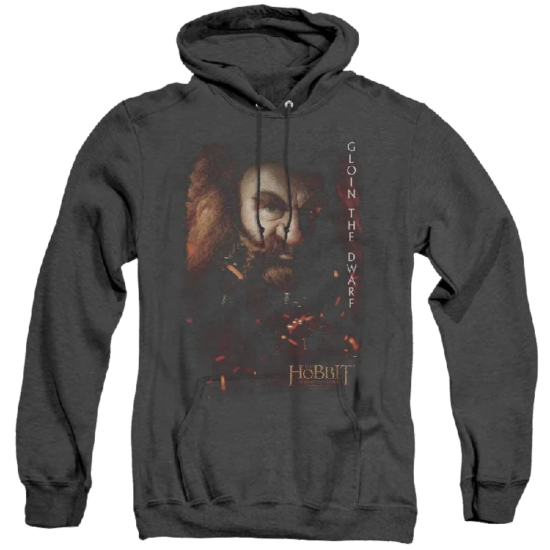 Hobbit Movie Trilogy, The Gloin Poster - Heather Pullover Hoodie Deep Neck Pullover