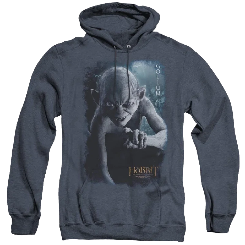Hobbit Movie Trilogy, The Gollum Poster - Heather Pullover Hoodie Besom Neck Pullover Hobbit Movie Trilogy, The Gollum Poster - Heather Pullover Hoodie Besom Neck Pullover