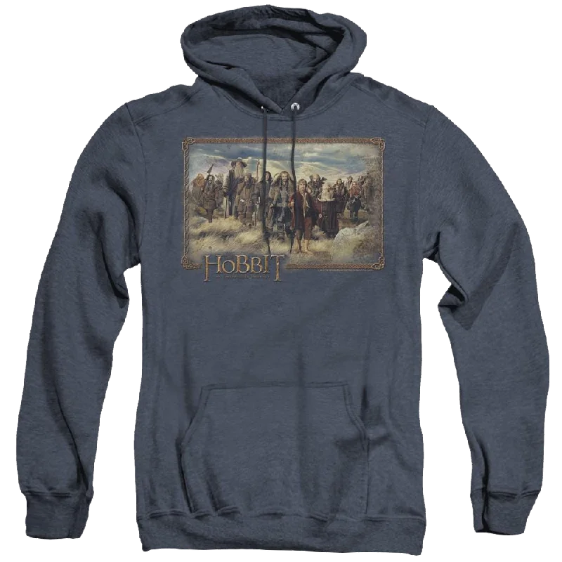 Hobbit Movie Trilogy, The Hobbit & Company - Heather Pullover Hoodie Open Front Cardigan Hobbit Movie Trilogy, The Hobbit & Company - Heather Pullover Hoodie Open Front Cardigan