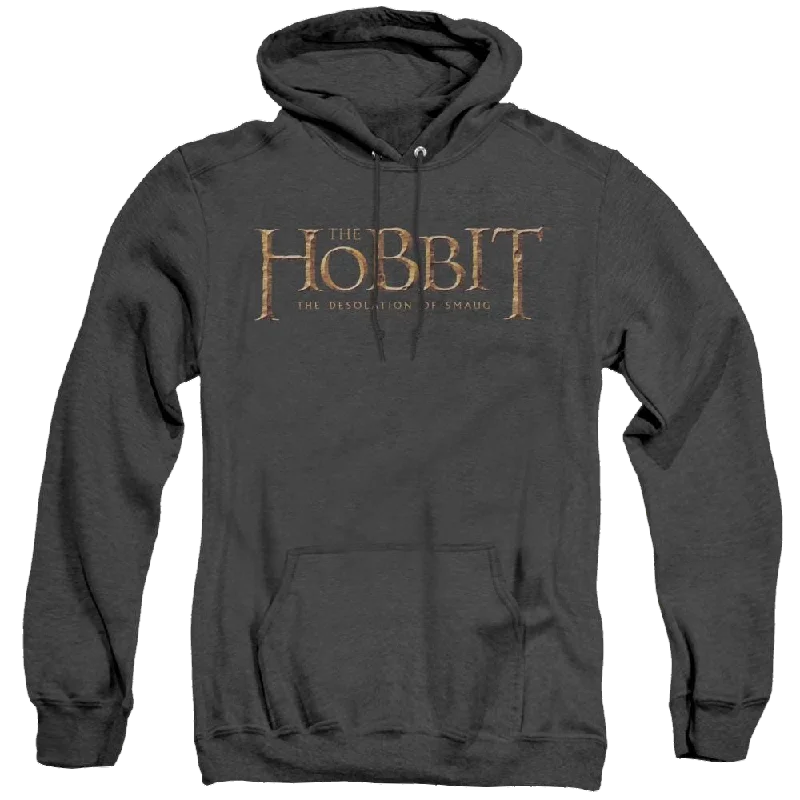 Hobbit Movie Trilogy, The Logo - Heather Pullover Hoodie Wrist Length Sleeve