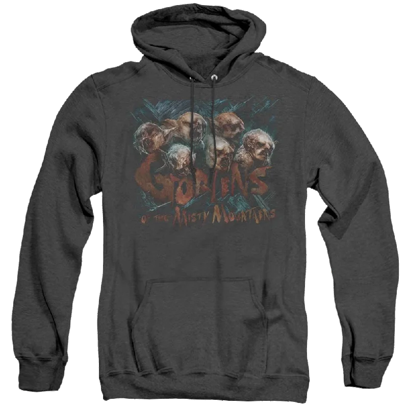 Hobbit Movie Trilogy, The Misty Goblins - Heather Pullover Hoodie Lapel Neck Sweater Hobbit Movie Trilogy, The Misty Goblins - Heather Pullover Hoodie Lapel Neck Sweater