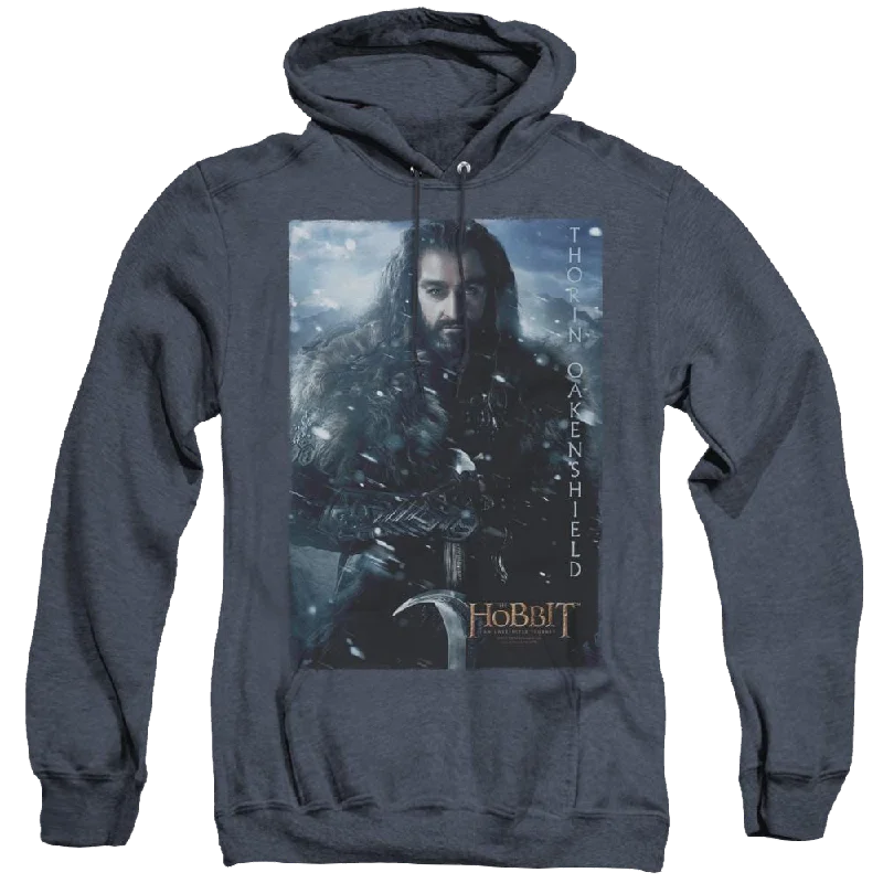 Hobbit Movie Trilogy, The Thorin Poster - Heather Pullover Hoodie Cowl Neck Pullover Hobbit Movie Trilogy, The Thorin Poster - Heather Pullover Hoodie Cowl Neck Pullover