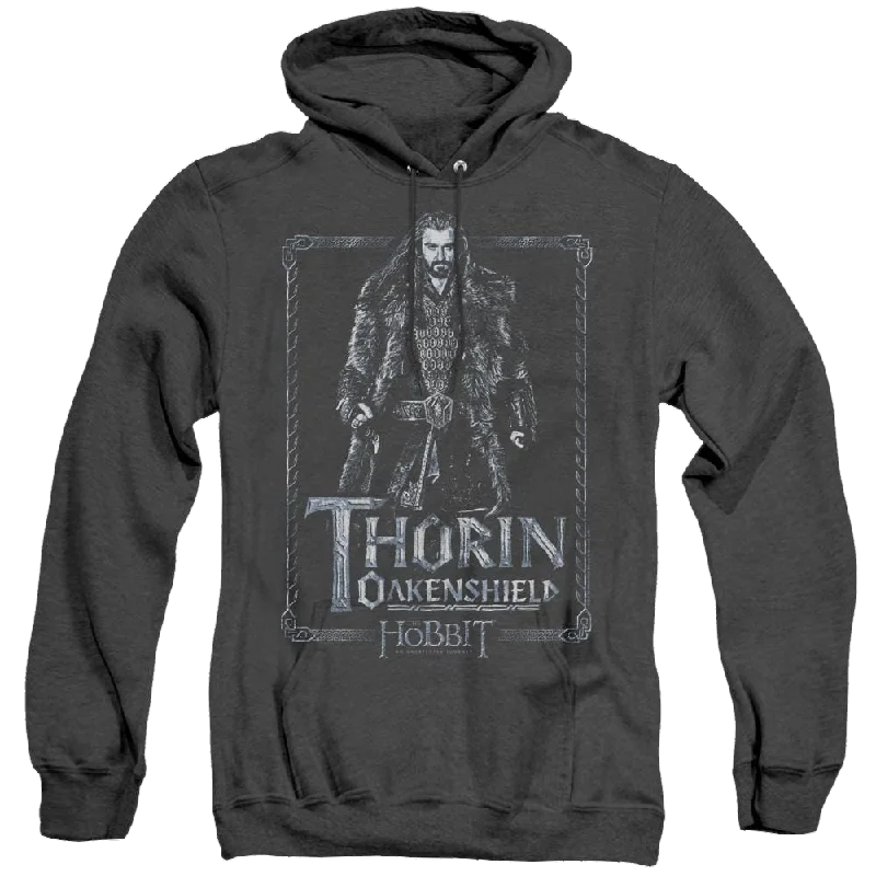 Hobbit Movie Trilogy, The Thorin Stare - Heather Pullover Hoodie Ruffle Neck Pullover Hobbit Movie Trilogy, The Thorin Stare - Heather Pullover Hoodie Ruffle Neck Pullover