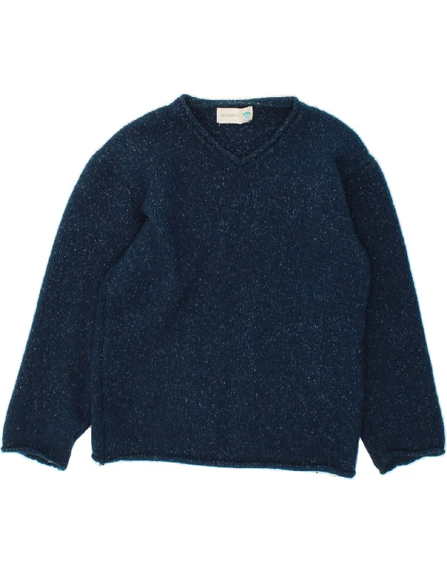 IRELANDS EYE Womens Oversized V-Neck Jumper Sweater UK 10 Small Navy Blue Long Sweater Short Sweater Cropped Sweater IRELANDS EYE Womens Oversized V-Neck Jumper Sweater UK 10 Small Navy Blue Long Sweater Short Sweater Cropped Sweater