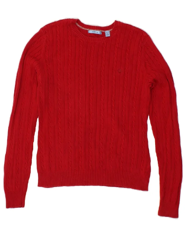 IZOD Womens Crew Neck Jumper Sweater UK 12 Medium Red Cotton Turtle Neck Boat Neck Asymmetrical Neck IZOD Womens Crew Neck Jumper Sweater UK 12 Medium Red Cotton Turtle Neck Boat Neck Asymmetrical Neck
