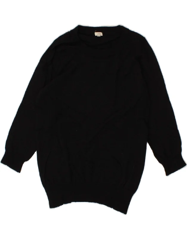 J. CREW Womens 3/4 Sleeve Boat Neck Jumper Sweater UK 10 Small Black Transparent Opaque Sheer J. CREW Womens 3/4 Sleeve Boat Neck Jumper Sweater UK 10 Small Black Transparent Opaque Sheer