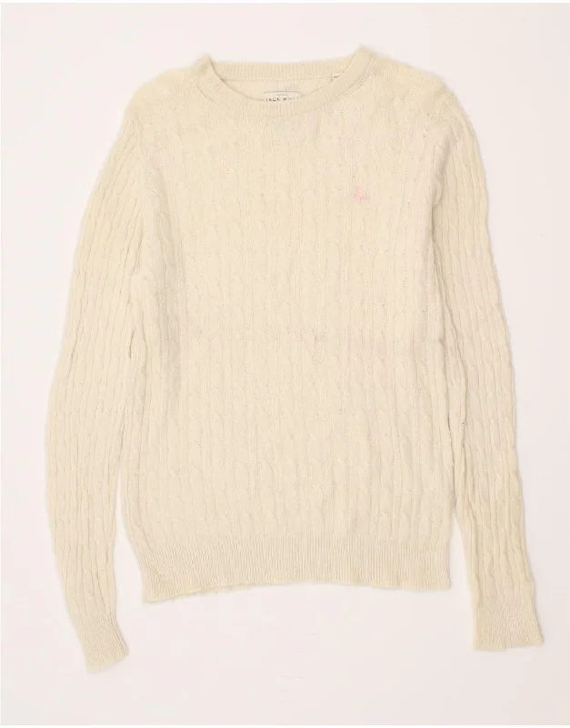 JACK WILLS Womens Boat Neck Jumper Sweater UK 14 Medium Off White Spandex Rayon Corduroy JACK WILLS Womens Boat Neck Jumper Sweater UK 14 Medium Off White Spandex Rayon Corduroy