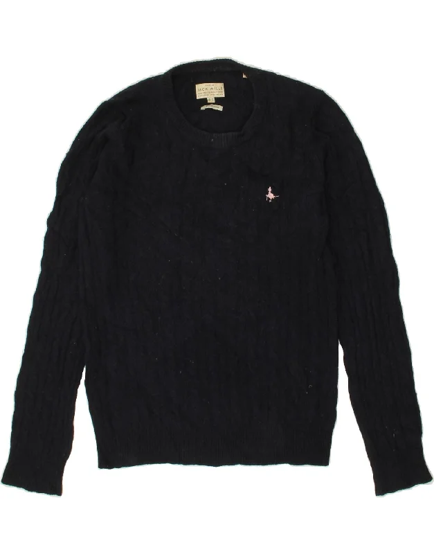 JACK WILLS Womens Crew Neck Jumper Sweater UK 10 Small Navy Blue Mesh Fabric Canvas Fabric Denim Fabric JACK WILLS Womens Crew Neck Jumper Sweater UK 10 Small Navy Blue Mesh Fabric Canvas Fabric Denim Fabric