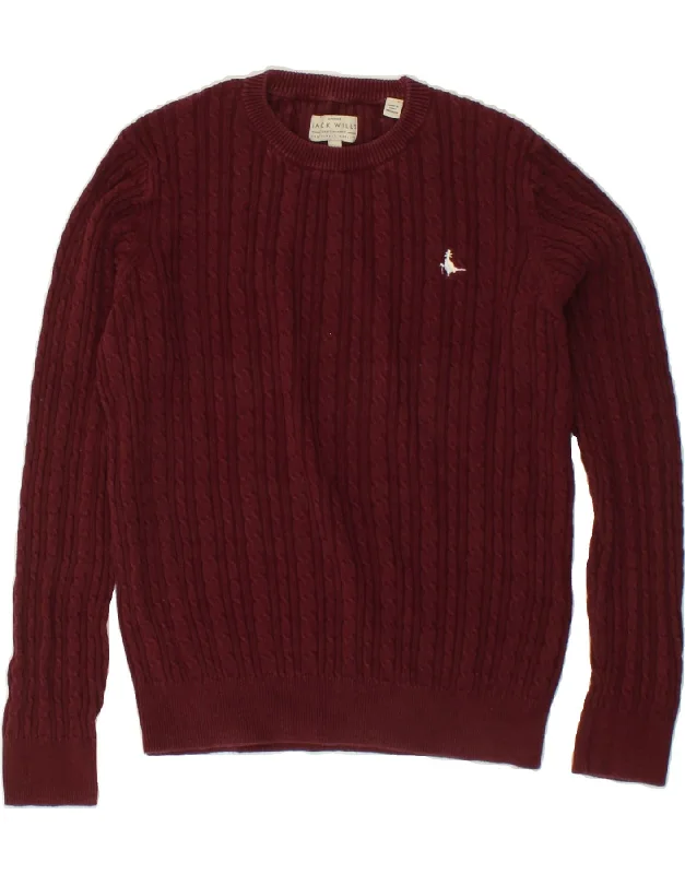 JACK WILLS Womens Crew Neck Jumper Sweater UK 12 Medium Burgundy Cotton Wool Sweater Cotton Sweater Cashmere Sweater JACK WILLS Womens Crew Neck Jumper Sweater UK 12 Medium Burgundy Cotton Wool Sweater Cotton Sweater Cashmere Sweater