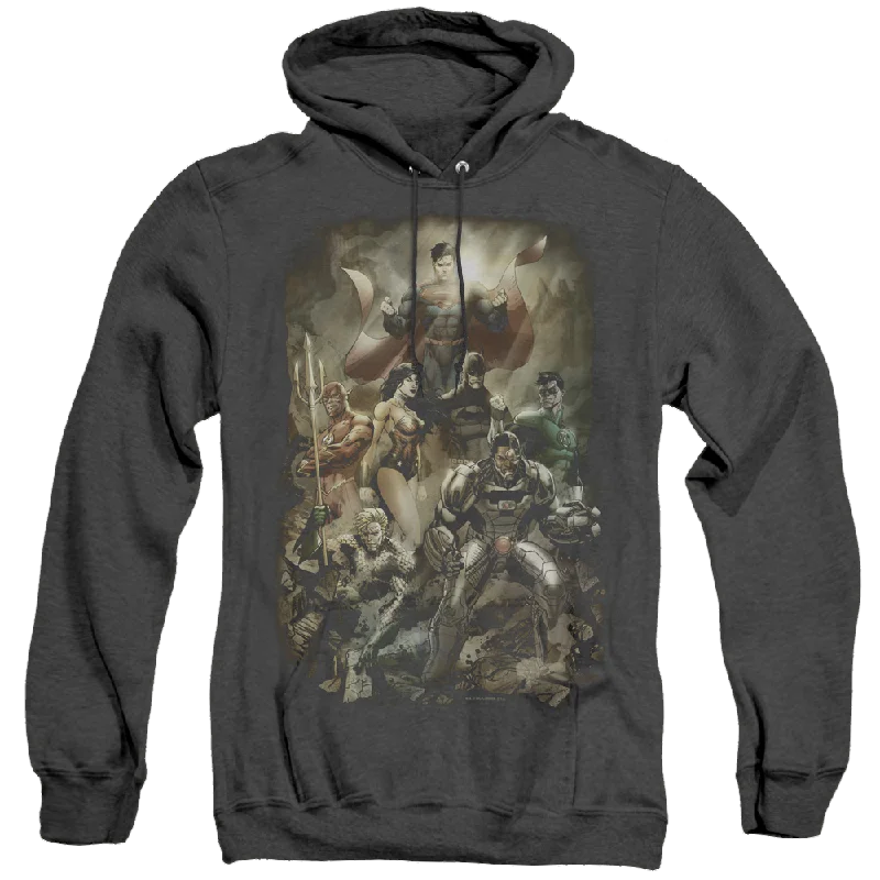 Justice League Aftermath - Heather Pullover Hoodie Turtleneck Warm Pullover