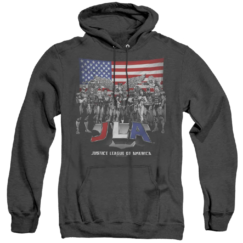 Justice League All American League - Heather Pullover Hoodie Thick Cable Knit