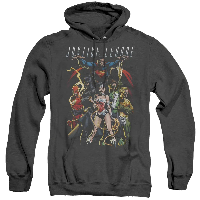 Justice League Dark Days - Heather Pullover Hoodie Cable Knit Chunky