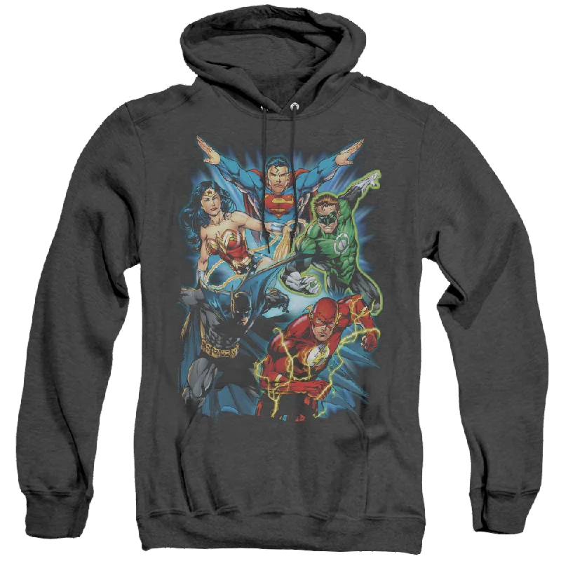 Justice League Jl Assemble - Heather Pullover Hoodie Long Sleeve Pullover