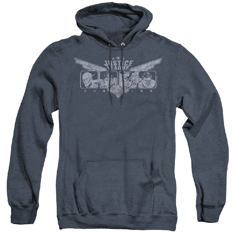 Justice League Justice Wings - Heather Pullover Hoodie Chenille Soft Sweater