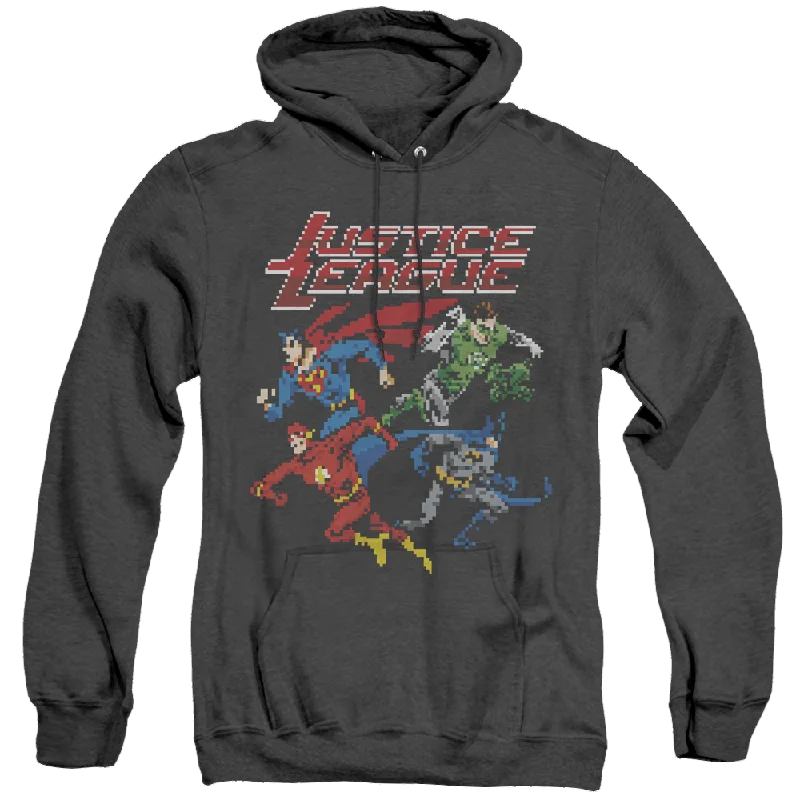 Justice League Pixel League - Heather Pullover Hoodie Turtleneck Warm Pullover