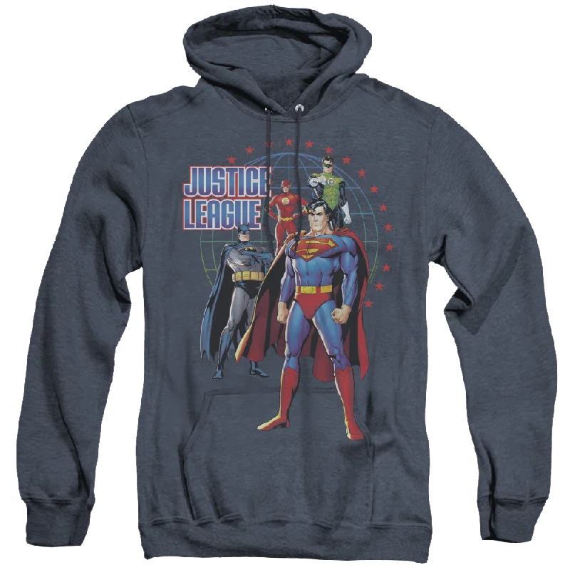 Justice League Protectors - Heather Pullover Hoodie Crew Neck Wool