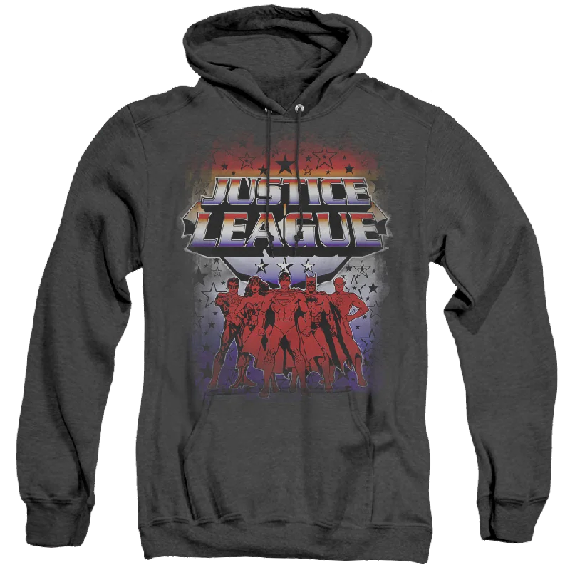 Justice League Star League - Heather Pullover Hoodie Short Sleeve Top