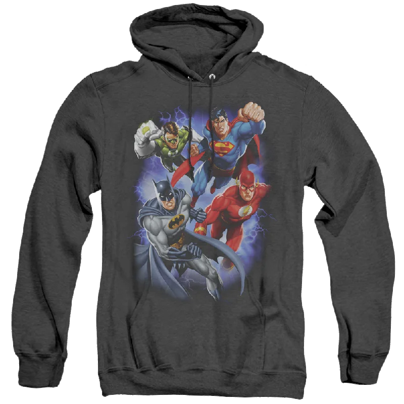 Justice League Storm Makers - Heather Pullover Hoodie Seamless Knit Pullover
