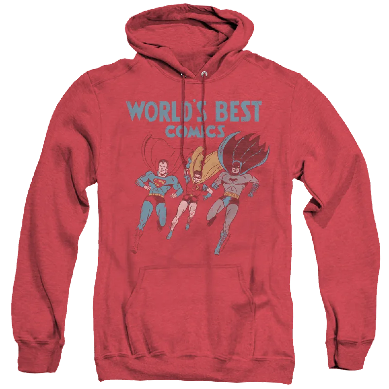 Justice League Worlds Best - Heather Pullover Hoodie Chunky Knit Pullover