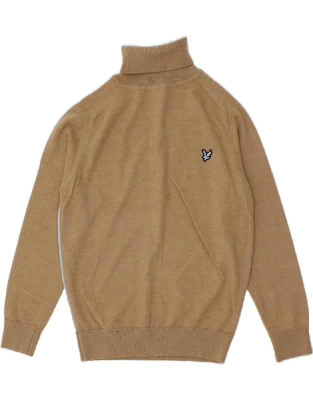 LYLE & SCOTT Womens Roll Neck Jumper Sweater IT 42 Medium Beige Mesh Sweater Canvas Denim LYLE & SCOTT Womens Roll Neck Jumper Sweater IT 42 Medium Beige Mesh Sweater Canvas Denim