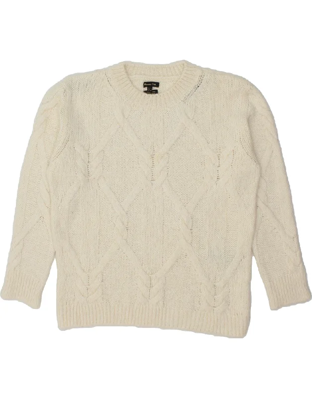MASSIMO DUTTI Womens Crew Neck Jumper Sweater UK 14 Large Off White Sweater Knitwear Pullover MASSIMO DUTTI Womens Crew Neck Jumper Sweater UK 14 Large Off White Sweater Knitwear Pullover