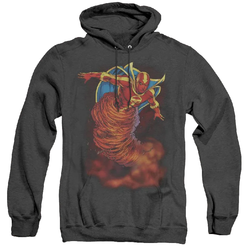 More Dc Characters Tornado Cloud - Heather Pullover Hoodie Long Bell Sleeve