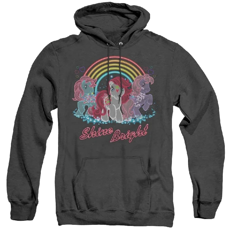 My Little Pony Classic Neon Ponies - Heather Pullover Hoodie Solo Sleeve Pullover