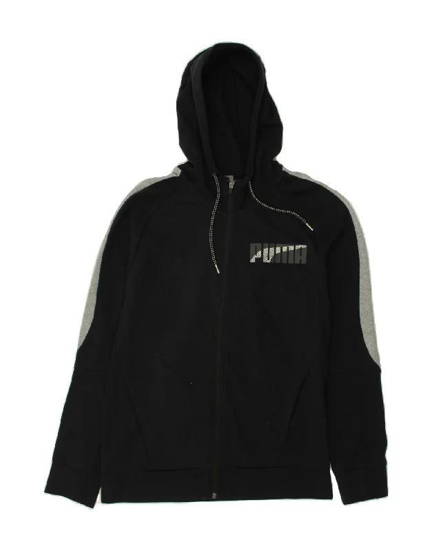 PUMA Mens Graphic Zip Hoodie Sweater Medium Black Colourblock Cotton Rayon Fabric Velvet Fabric Corduroy Fabric PUMA Mens Graphic Zip Hoodie Sweater Medium Black Colourblock Cotton Rayon Fabric Velvet Fabric Corduroy Fabric