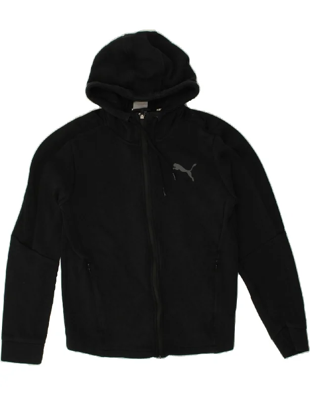 PUMA Womens Zip Hoodie Sweater UK 8 Small Black Cotton Iron Safe Non-Iron Wrinkle Free PUMA Womens Zip Hoodie Sweater UK 8 Small Black Cotton Iron Safe Non-Iron Wrinkle Free