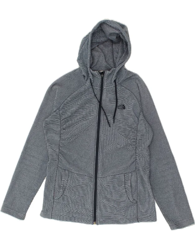 THE NORTH FACE Womens Zip Hoodie Sweater UK 12 Medium Blue Pinstripe Mesh Blend Leather Blend Suede Blend THE NORTH FACE Womens Zip Hoodie Sweater UK 12 Medium Blue Pinstripe Mesh Blend Leather Blend Suede Blend